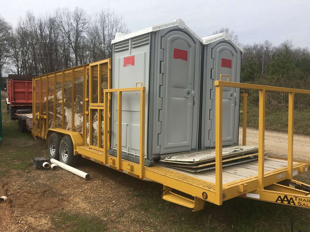 20 Yard Waste Dumpster Containers with Portable Toilets, Dear Junk