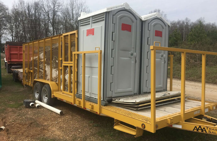 20 Yard Waste Dumpster Containers with Portable Toilets, Dear Junk